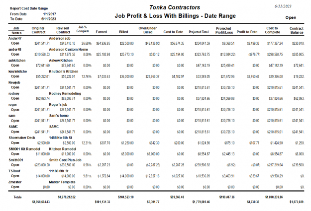job cost accounting software for contractors
